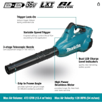 Bladblazer Makita 1